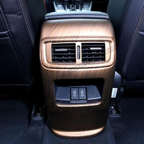 for Honda CRV CR-V 2017-21 Car Wood Grain Rear Air Outlet Vent Panel Cover Trim