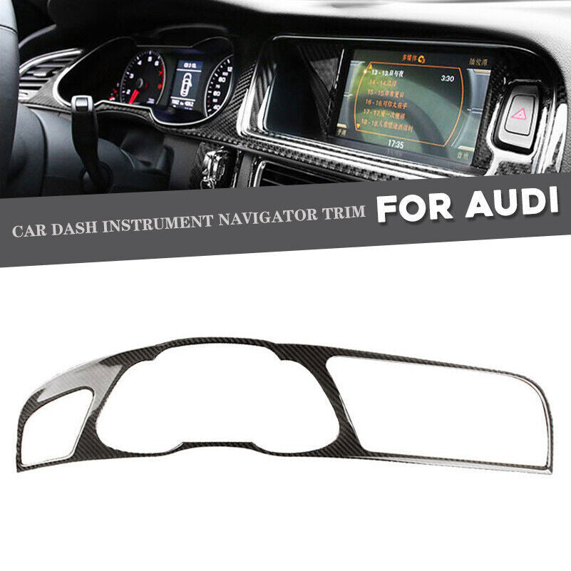 Carbon Fiber Inner Dash Instrument for Navigator Trim Cover for Audi A4 A5 2013-16