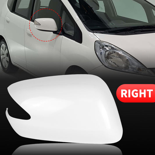 White Right Passenger Rearview Mirror Cover Cap for Honda Fit Jazz 2009-2013
