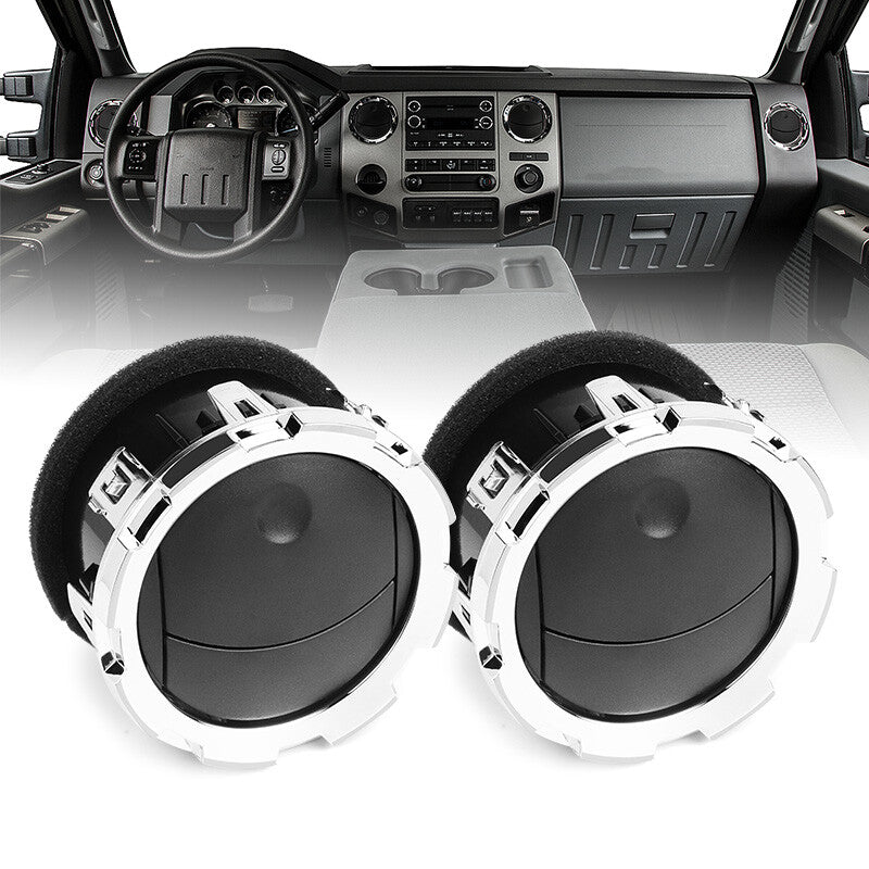 2X Chrome AC Heater Air Vent for Ford F250 F350 F450 F550 Super Duty 8C3Z19893BA