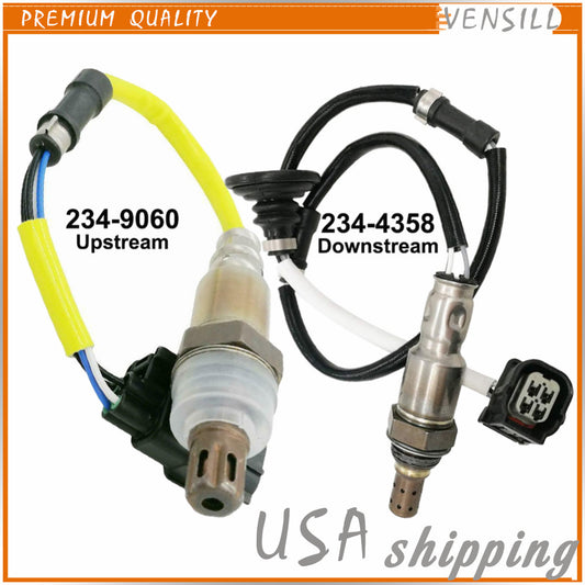 Set (2) Up+Downstream Oxygen Sensor 234-9060 234-4358 for Honda Fit 1.5L 07-08