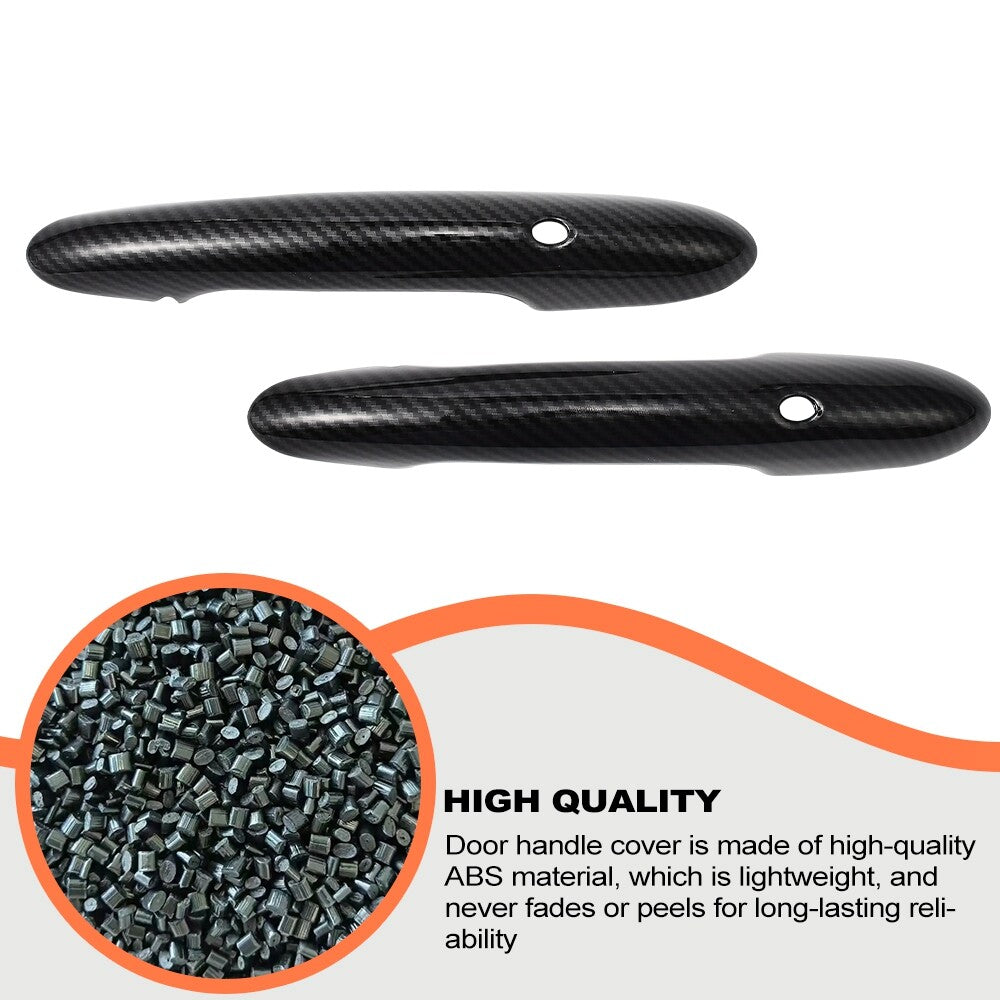 2xCarbon Fiber Color Car Door Handle Covers w/Hole for BMW for Mini F54 F55 F56 F60