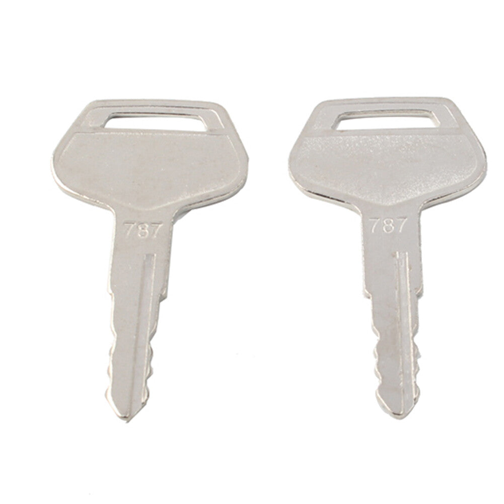 2pcs Ignition Keys 787 TR261434 For Komatsu Excavator Dozer Loader Metal