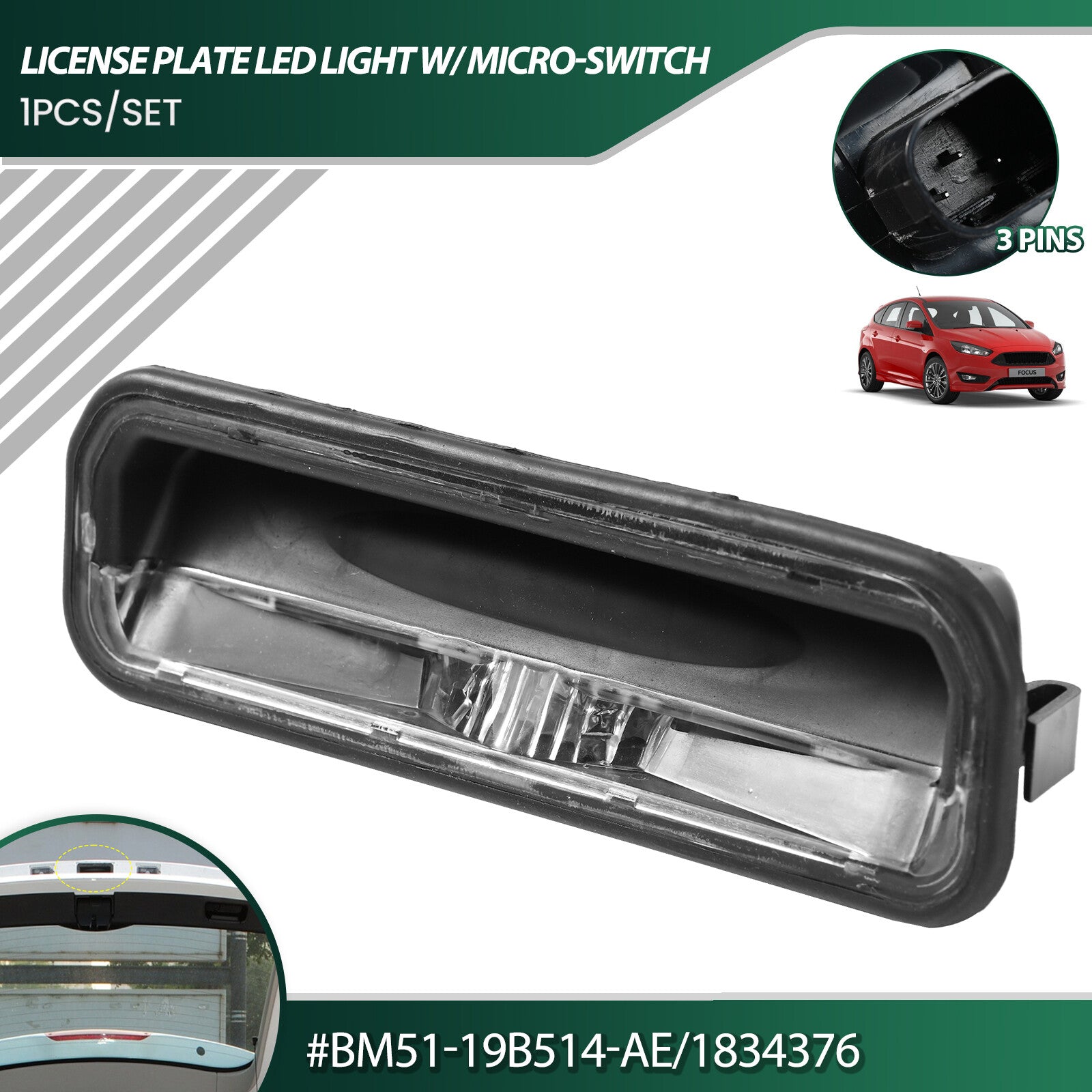 Tailgate Handle Opener Switch Button Micro for Ford Focus Mk3 3 III B-Max DE
