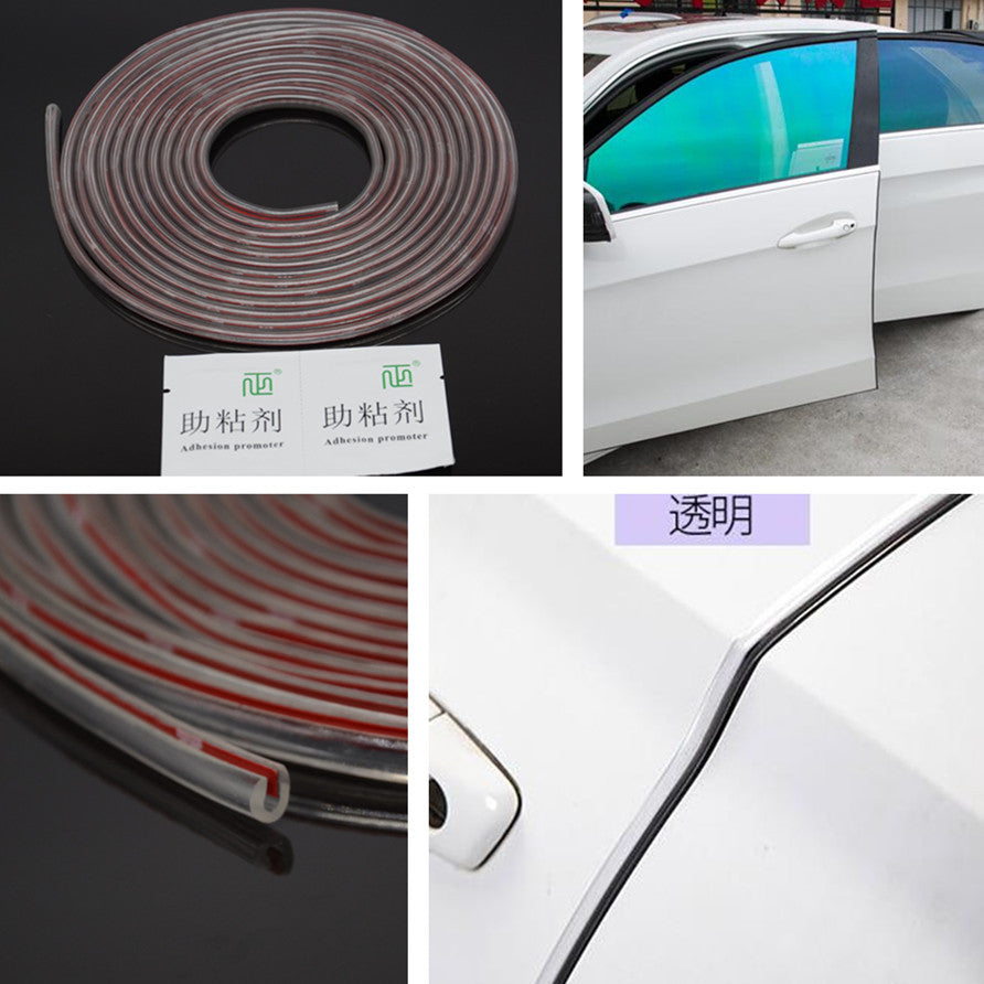 Car Anti-Rub Door Mat Anti-collision Edge Strip Transparent Protection Pad