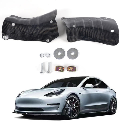 Coolant Guard Cover Lower Skid Plate Carbon Fiber For 2017-2024 for Tesla Model 3