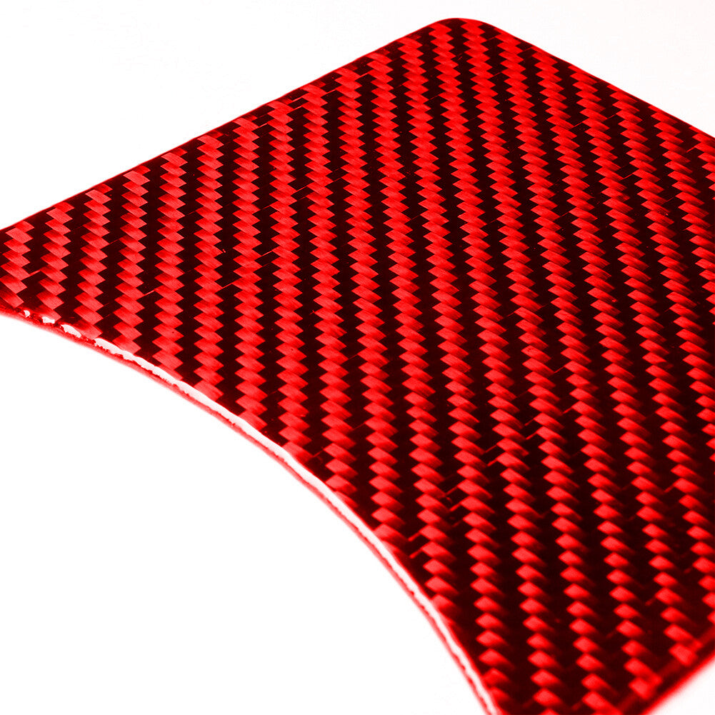 Red Carbon Fiber Rear Watercup Panel Trim Cover for Subaru Forester 2005-2008