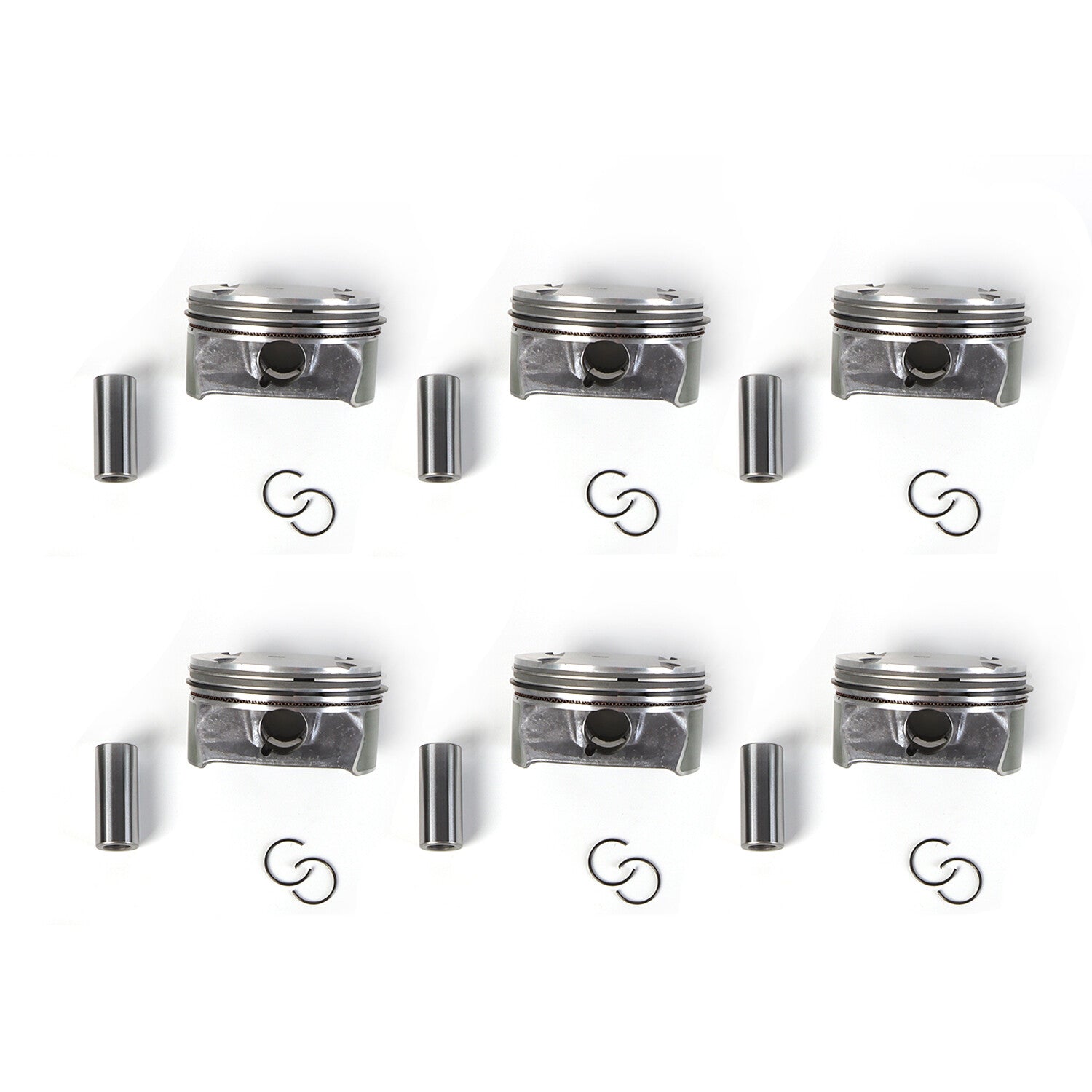 6pc M272 Engine Pistons Rings Set for Mercedes-Benz C350 E350 GLK350 CLK350 3.5L