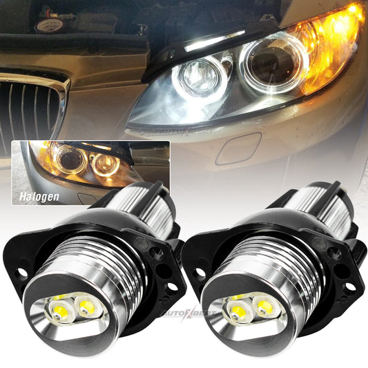 for BMW 3 series E90 E91 Angel Eyes LED Halo Ring Light Bulbs Error Free White
