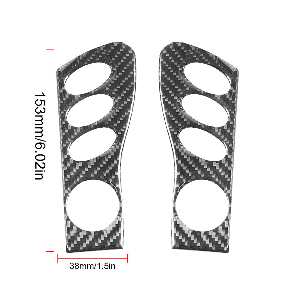 2Pcs for Porsche Boxster Carbon Fiber Radio Console Side Cover Trim 1998-2002