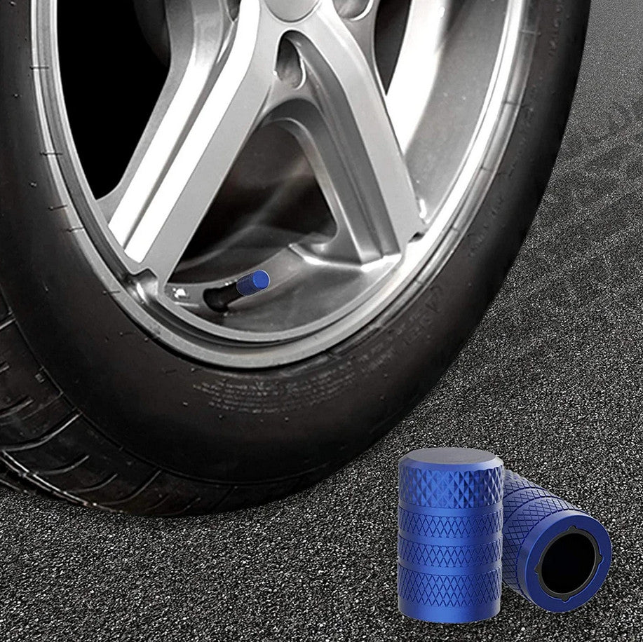 4-piece car tire valve cover rod air dust cover blue General Motors for Mercedes-Benz