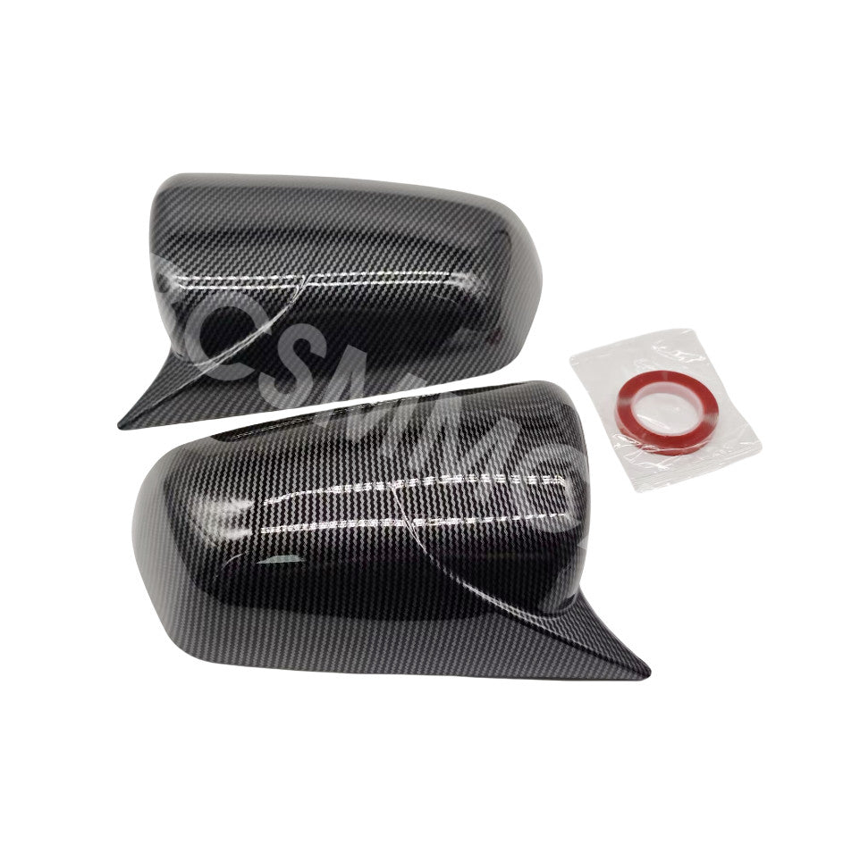 Fit For 2008-2012 for Mitsubishi Lancer Carbon Fiber Look Side Mirror Cover Trim