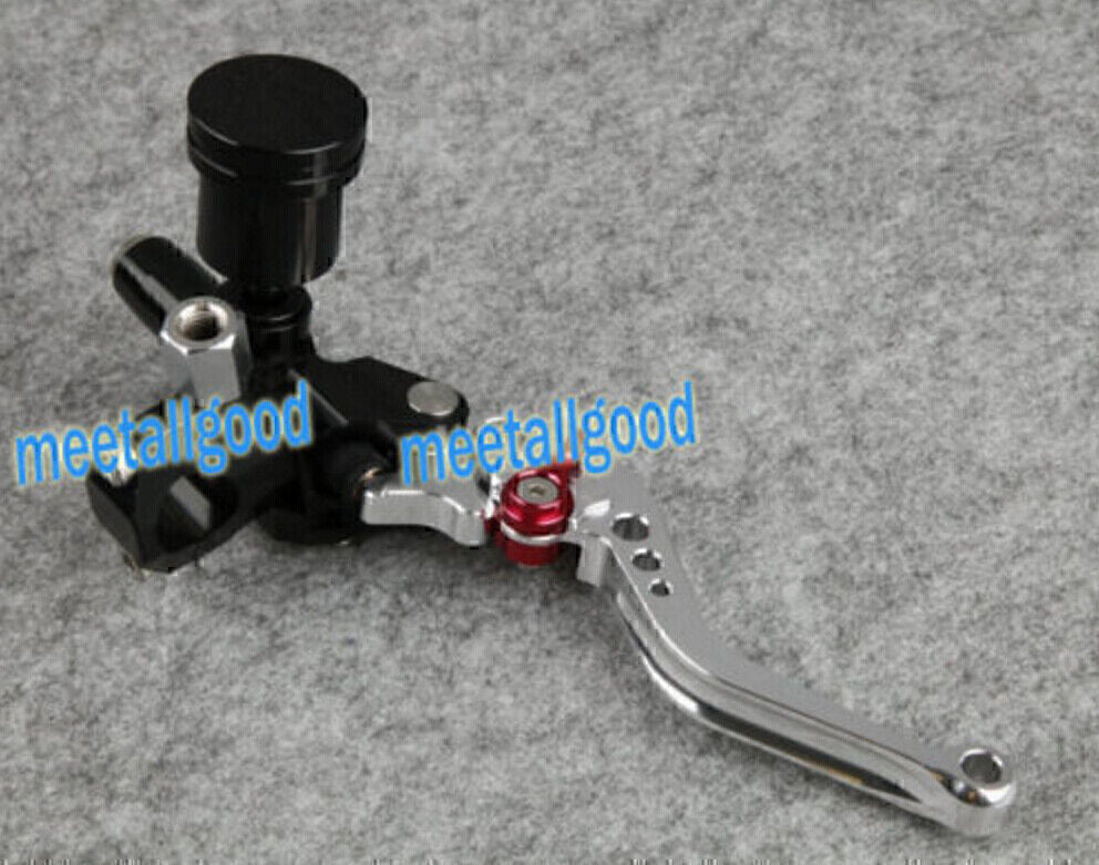 Silver Motorrad 7/8 Lenker Vordere Hauptbremszylinder Bremse Hebel Universell