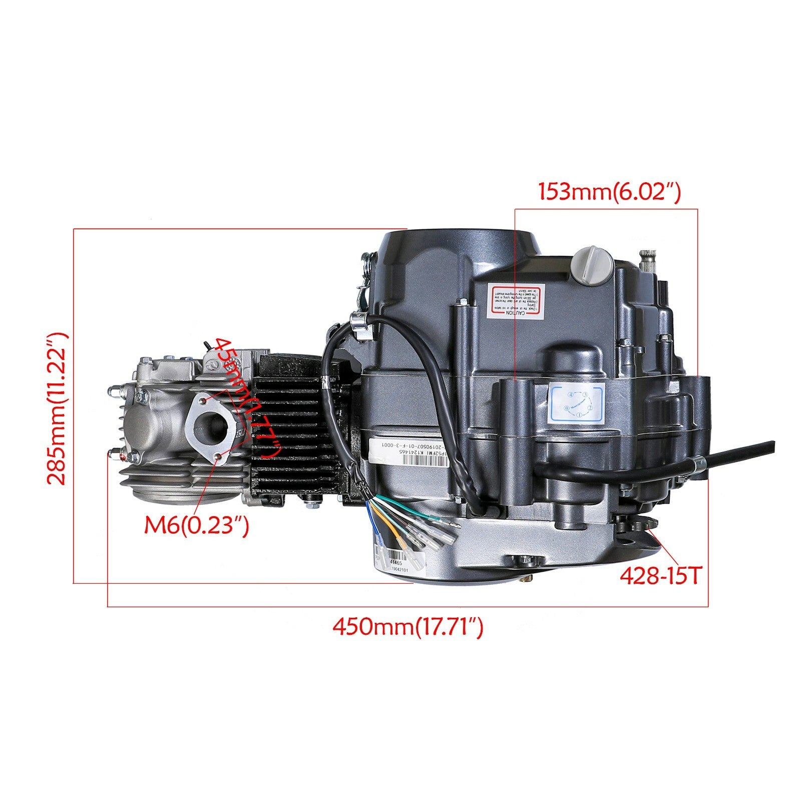 for Lifan 125cc 4-stroke engine motor kit starter for off-road bikes SSR CRF50 CT90 70