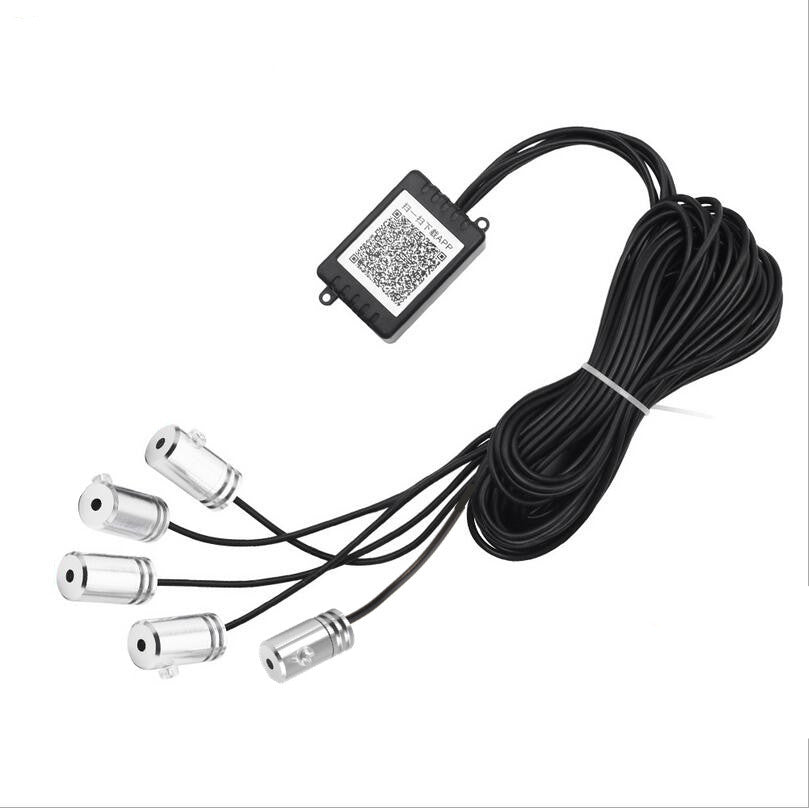 5In1 Car Phone APP Control RGB Neon LED Strip Light Tube Atmosphere Decor Lamp