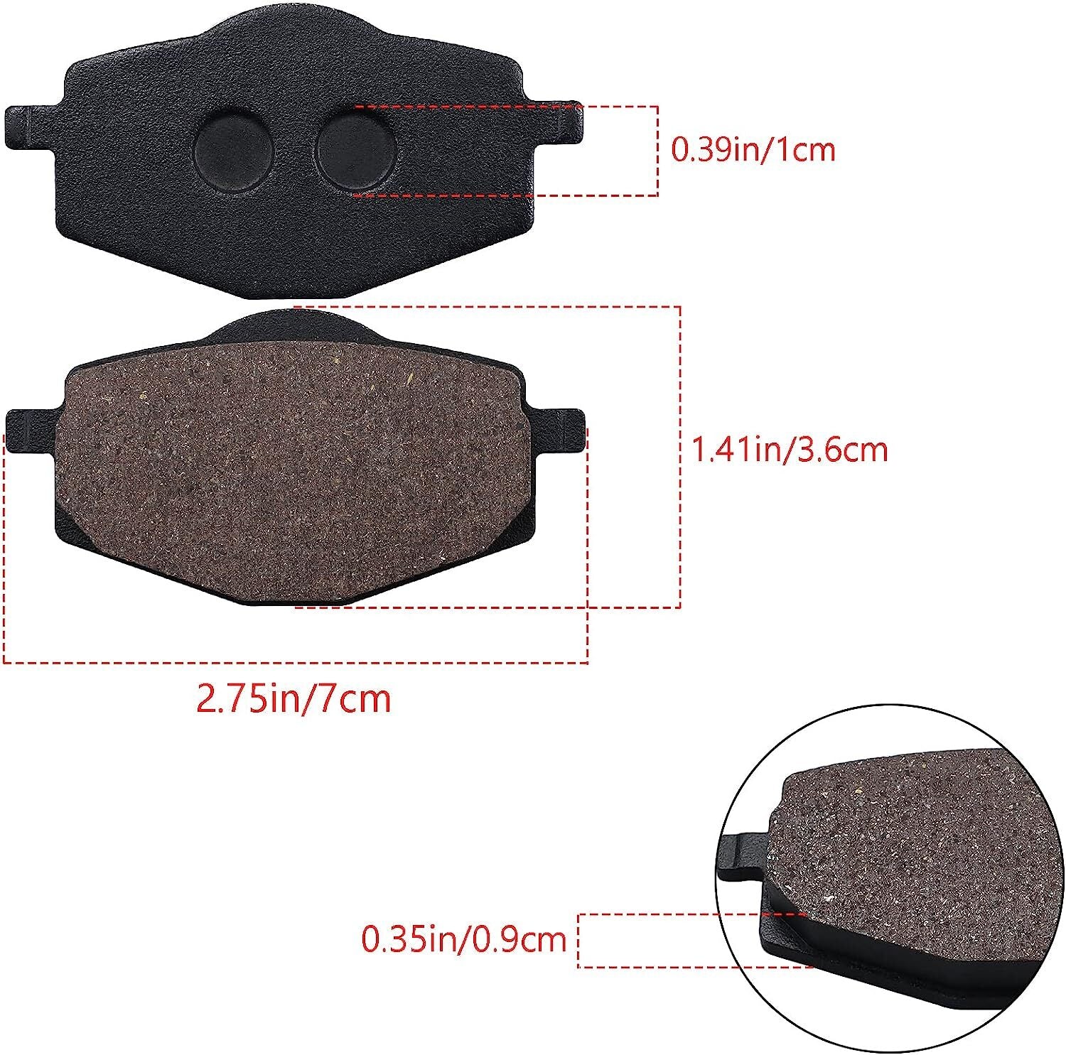 Brake Pad for YAMAHA DT 125 LC 1986-1987/XT 225 W (4JG1/2/3/4) Serrow 1993-1996