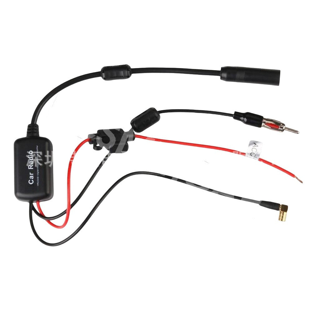 Car Stereo Radio Antenna Aerial Splitter Cable Adapter Signal Booster Accessory