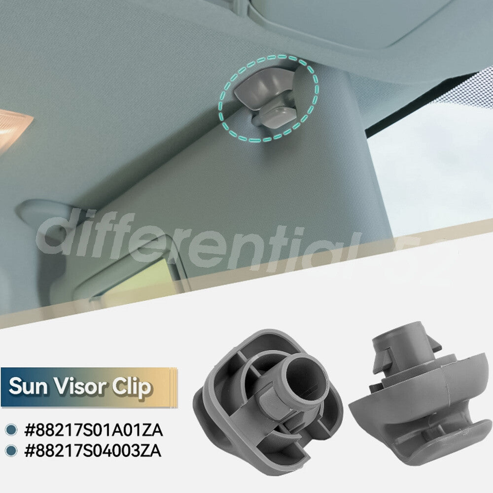2X Hook Clips Hanger 88217S04003ZA Fit for Honda for Civic Accord CR-V Sun Visor Bracket