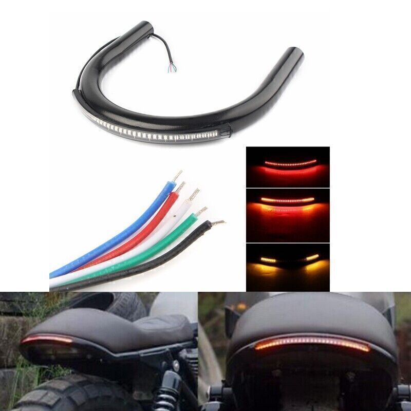 230mm Cafe Racer Frame Hoop Tracker End for Seat Loop Large  LED Turn Brake Light