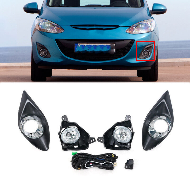 1 Set DRL Fog Light Lamp Fog light Fog lamp for Mazda 2 Demio 2010-2014 LHRH