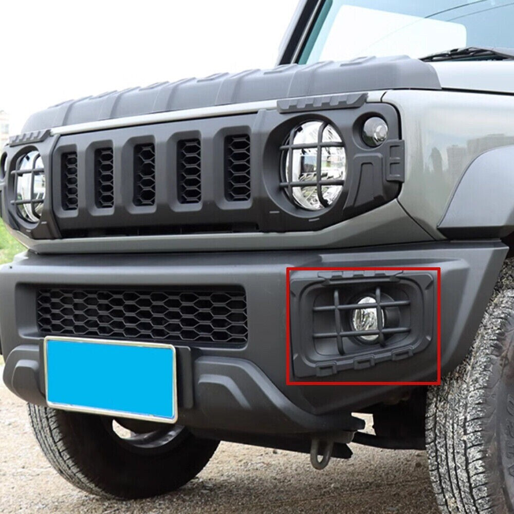 ABS Black Front Fog Light Lamp Protector Guards Cover for Suzuki for Jimny 2019-23