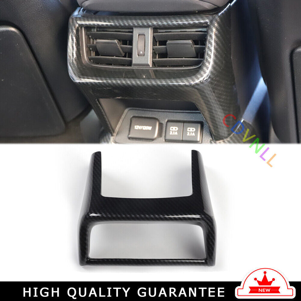 Inner Rear Air Outlet Vent Frame Trim for Lexus for ES 2018-2021 Black Carbon Fiber