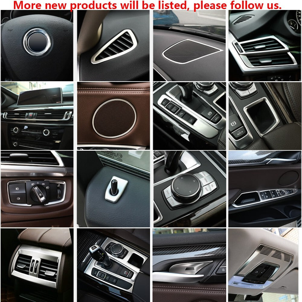 Black Wood for BMW X5 X6 F15 F16 Car Center Console Gear Shift Panel Cover Trim