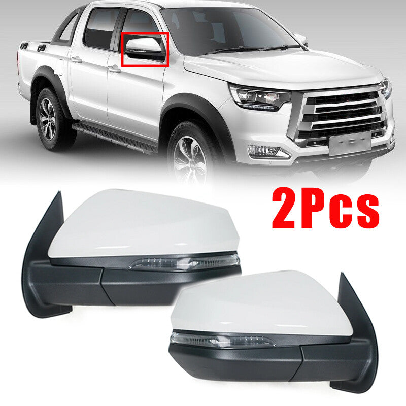1Pair for JAC T8 Pickup Rear View Mirror Assy With Turn Signal Without Camera