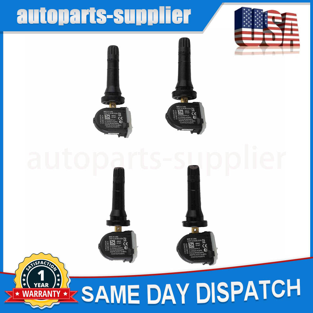 4-piece 13522629 433MHz Tire Pressure Sensor (TPMS) for Chevrolet Silverado 1500 for GMC