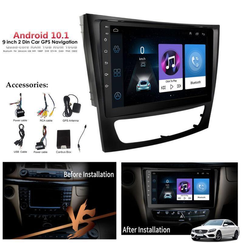 GPS Navigation Player 9 Android 10.1 Stereo Radio for Mercedes-Benz W211 W219