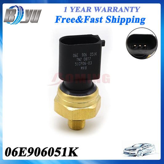 06E906051K for Audi A3-A6 TT Quattro Q5 S5 for VW Eos GTI for Jetta Fuel Pressure Sensor
