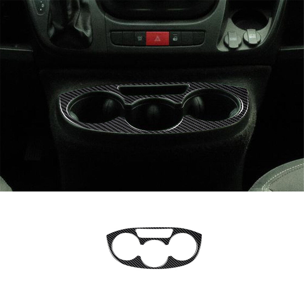 Carbon Fiber Water Cup Holder Frame Cover Trim for RAM Promaster 2014-2021