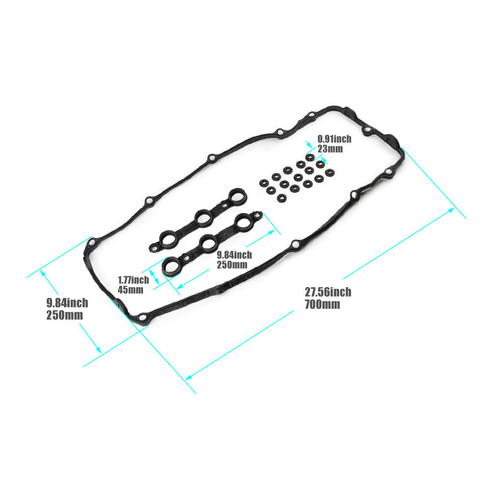 Valve cover gasket kit 00-06 for BMW E46, E83, 325i, 525i, 530i, 330i, X3, X5 3.0L, M54