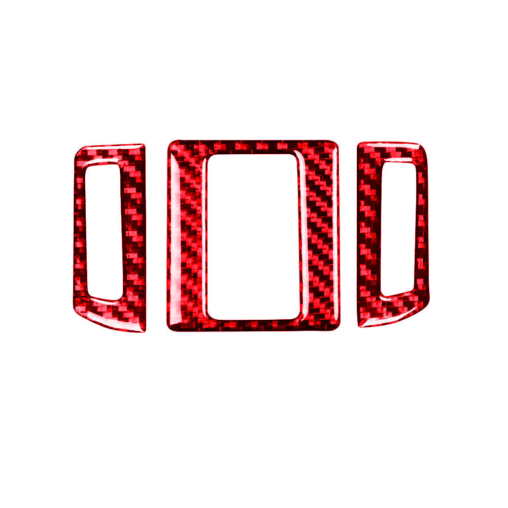 Red Carbon Fiber Center Air Vent Outlet Cover Trim for Toyota 4Runner 2010-2020