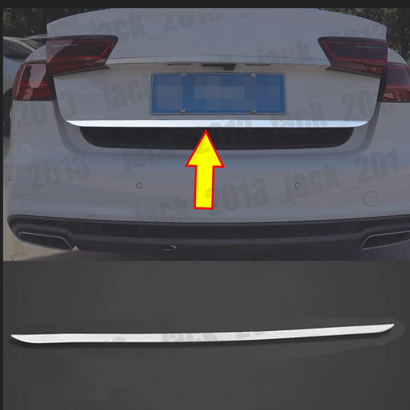 for Audi A6 C7 2013-2018 STAINLESS REAR TRUNK TAIL GATE DOOR LID COVER TRIM