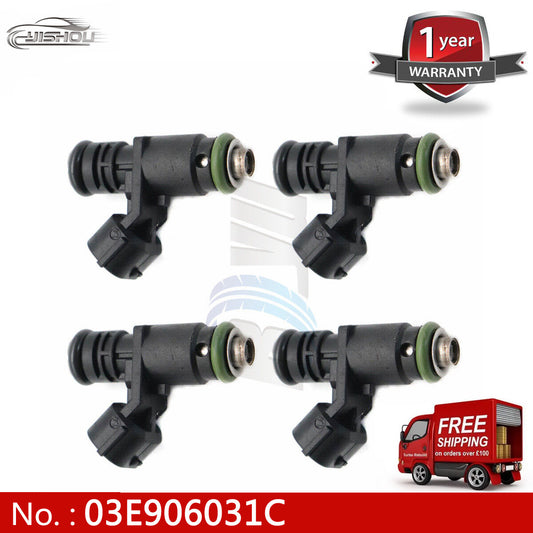 new 03E906031C gasoline injector kit (4 pieces) for Volkswagen for Skoda 1.2L seats, 2010 model. (03E-906-031-)