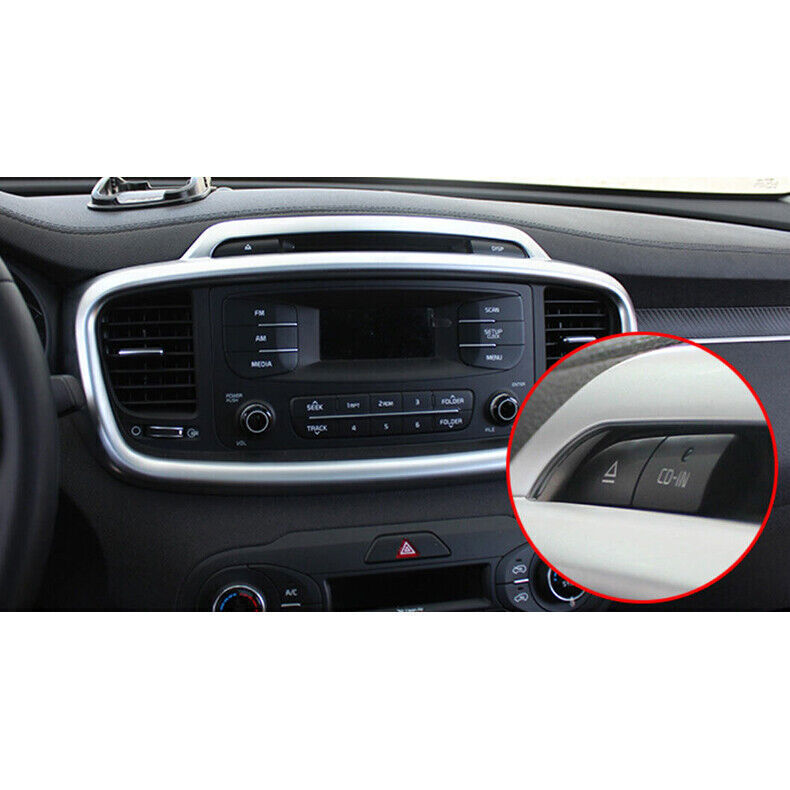 for Kia Sorento 16-20 Silver Central Console Navigation Gps Panel Trim Cover 1P