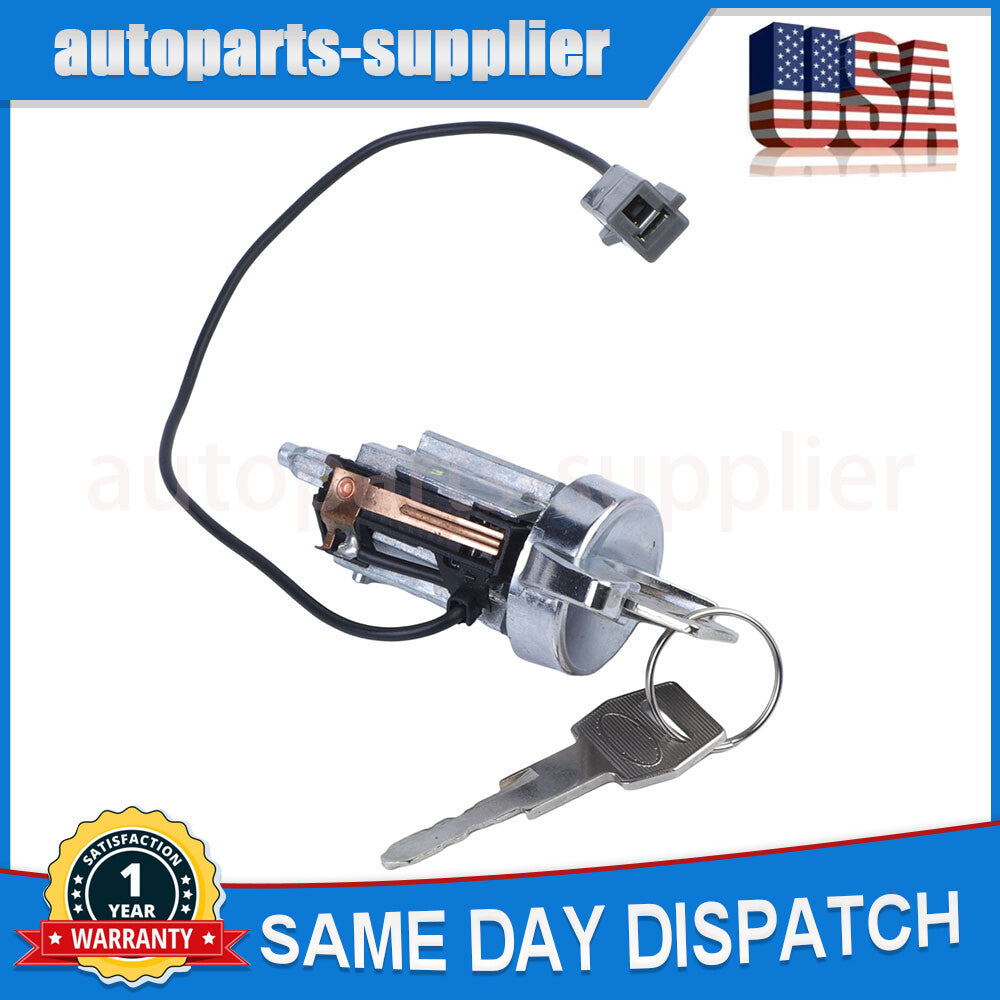 Ignition lock cylinder with chrome bezel and key for Ford Ranger for Mercury D8AZ11582A