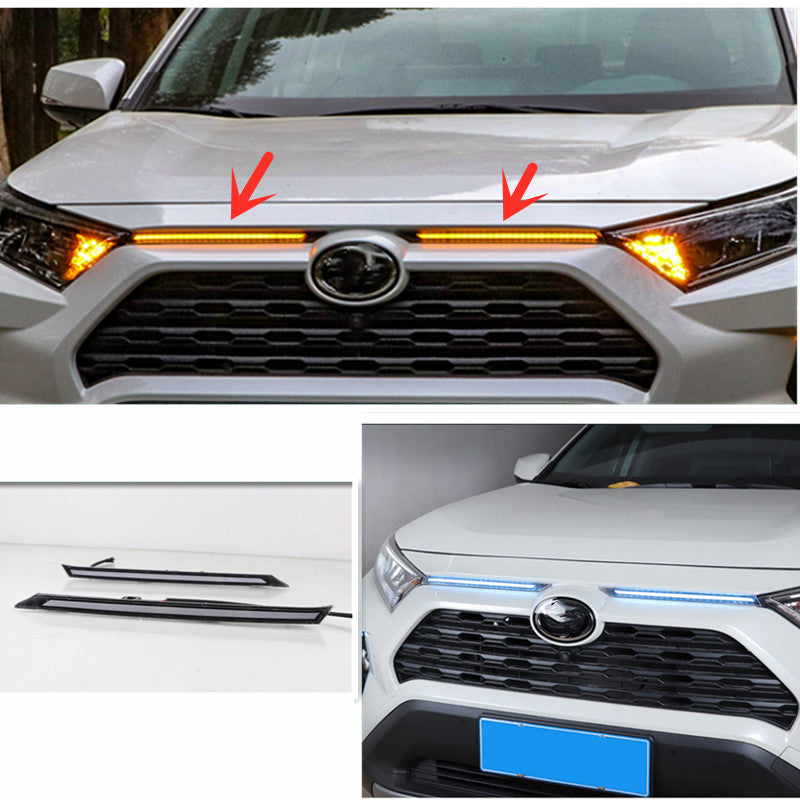 LED DRL Daytime Running Light Strip Hood Kit For 19-22 for Toyota RAV4 Accessories
