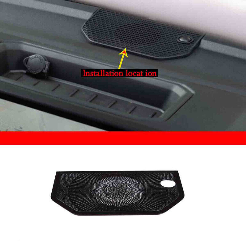 1P Black Steel Dashboard Speaker Tweeter Net Cover Trims for Toyota Tundra 22-24