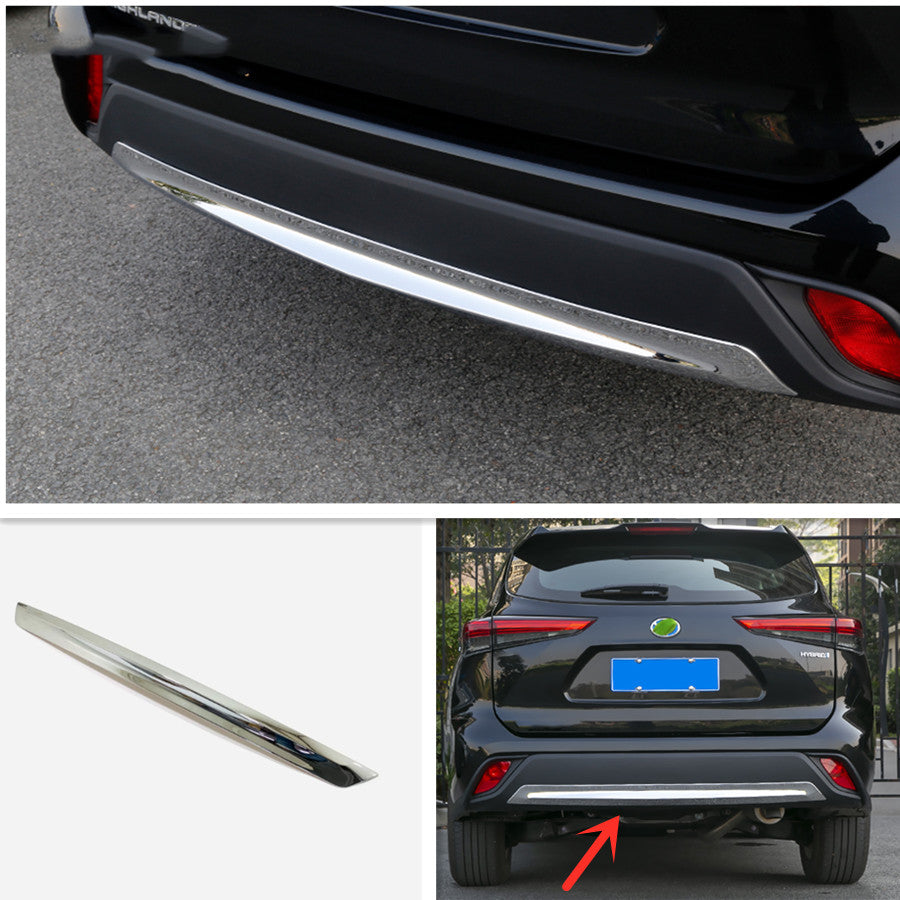 for Toyota 2020-2024 Highlander Chrome Rear Bumper Lower Protector Cover Panel