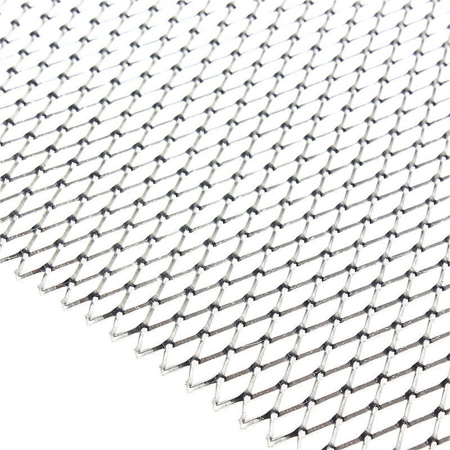 1PC Universal Silver Rhombus Aluminium Racing Mesh Vent Car Tuning Grill 40x13