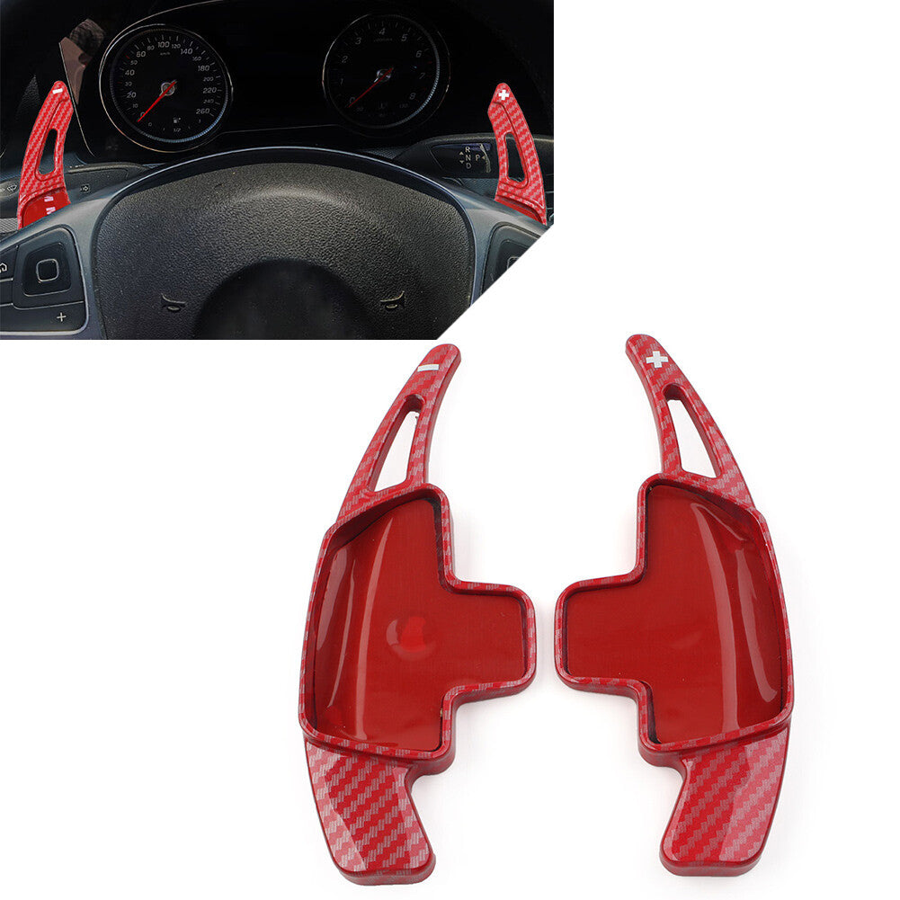 2x Steering Wheel Shift Paddle Shifter Extension Red Fit for Benz A B C E S G Class