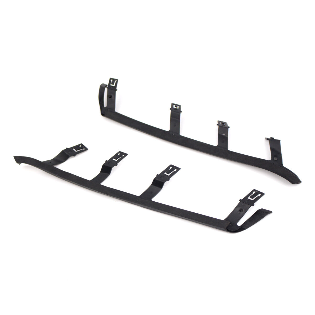 A pair of black headlight spacers with brackets, right + left, suitable for BMW X3 E83, 2004-10