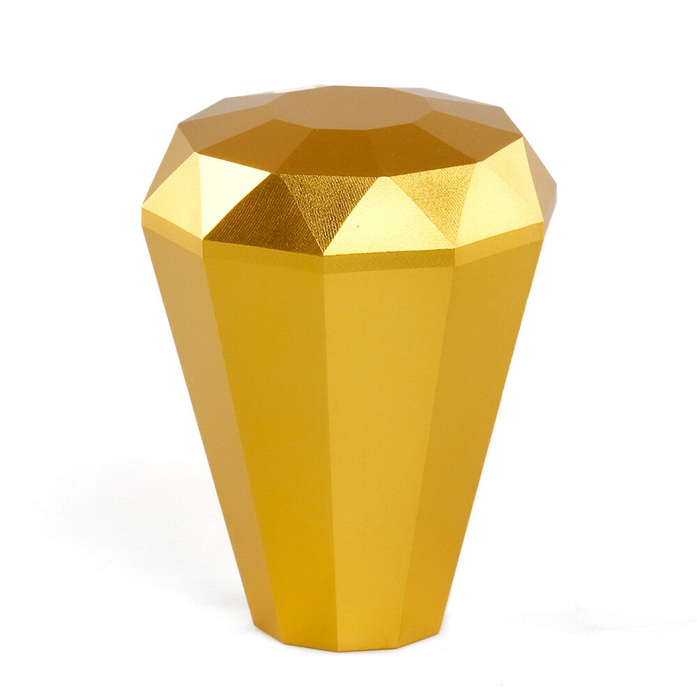 Aluminum Diamond Gear Shift Knob Universal Manual Shifter with Head Adapter Gold
