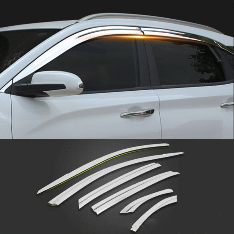 for Hyundai Kona 18-23 silver Window Visor Vent Sun Shade Rain Guard Door Visor