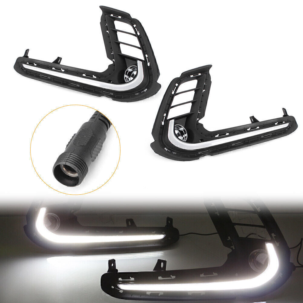LED Daytime Running Fog Driving Light Lamp DRL Fit for Hyundai for Elantra 2017-2018 Car