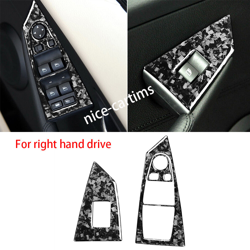 for BMW 6 series E63 E64 Couple 04-10 Forged Carbon Window Lift Switch Cover RHD
