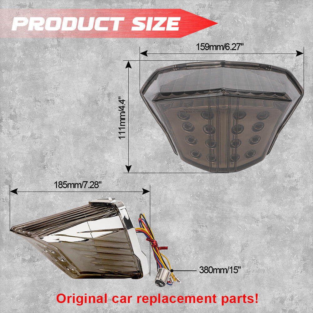 Rear Tail Stop Brake Light Lamp Integrated LED for YAMAHA 2009-2017 XJ6 FZ6R