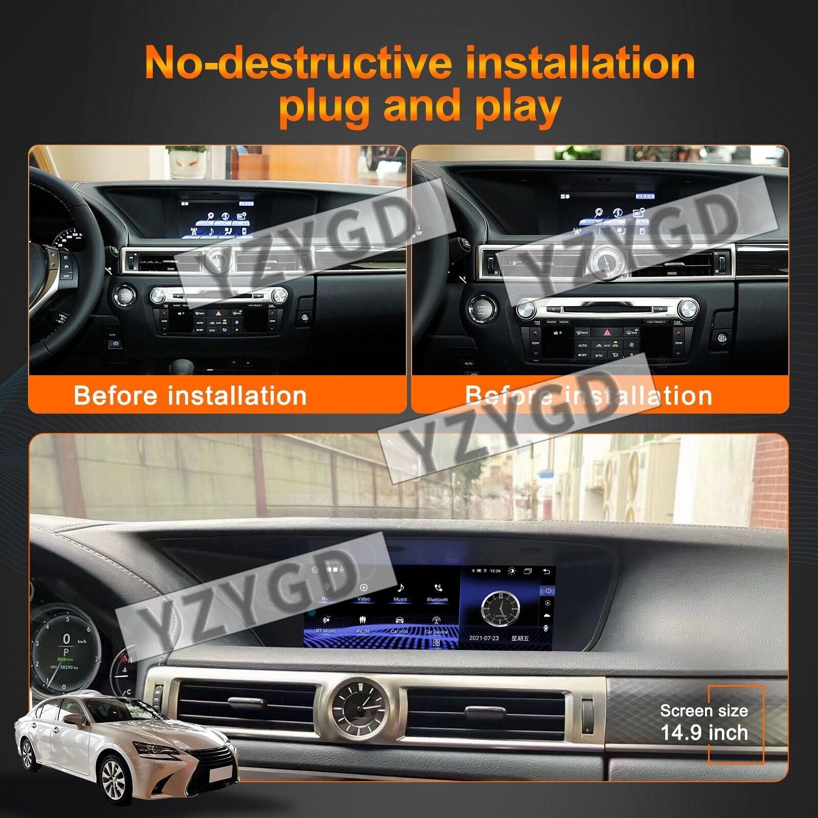 Car Radio for Lexus GS GS250 GS300 GS350 GS450 2012-2017 Android Stereo CarPlay